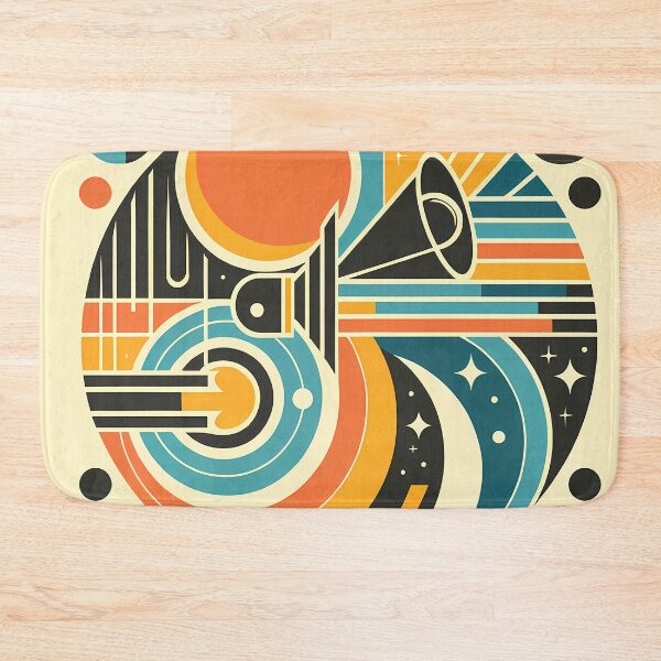 Item preview, Retro Megaphone Letterform Geometric Design designed and sold by InkSmithery.
