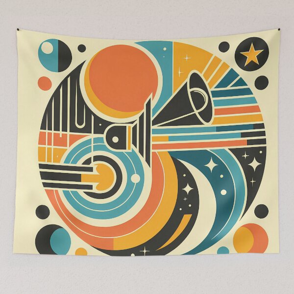 Item preview, Retro Megaphone Letterform Geometric Design designed and sold by InkSmithery.