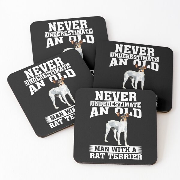 Item preview, Never Underestimate an Old Man with Rat Terrier designed and sold by CosmoKitsch.