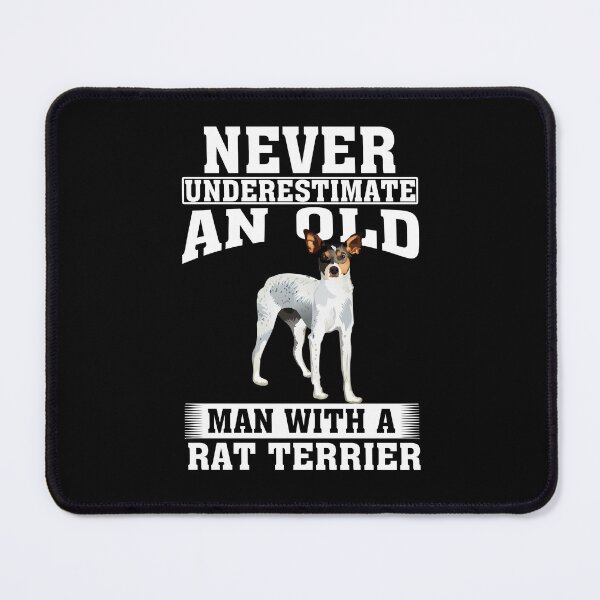 Item preview, Never Underestimate an Old Man with Rat Terrier designed and sold by CosmoKitsch.