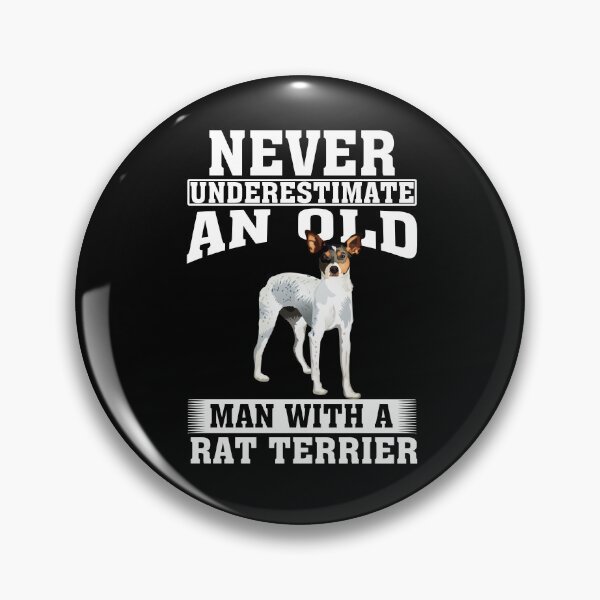 Item preview, Never Underestimate an Old Man with Rat Terrier designed and sold by CosmoKitsch.