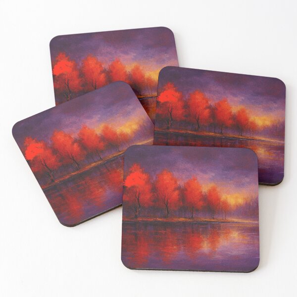 Item preview, Radiant Autumn Reflections Landscape Painting designed and sold by Joey Santiago.