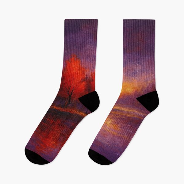 Item preview, Radiant Autumn Reflections Landscape Painting designed and sold by Joey Santiago.
