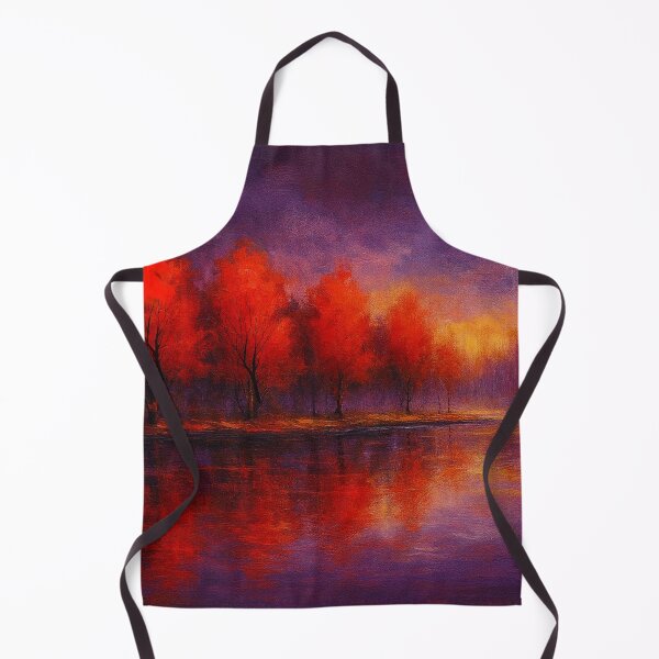 Item preview, Radiant Autumn Reflections Landscape Painting designed and sold by Joey Santiago.