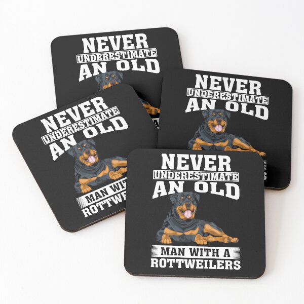 Item preview, Never Underestimate an Old Man with Rottweilers designed and sold by CosmoKitsch.