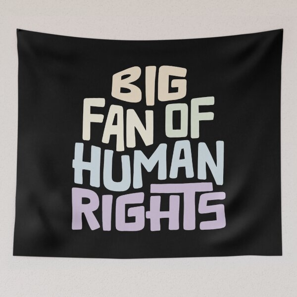 Item preview, Big Fan of Human Rights Word Art designed and sold by Unhinged Heather.