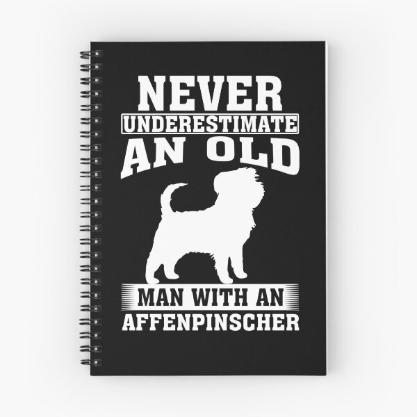 Item preview, Never Underestimate an Old Man with Affenpinscher  designed and sold by CosmoKitsch.