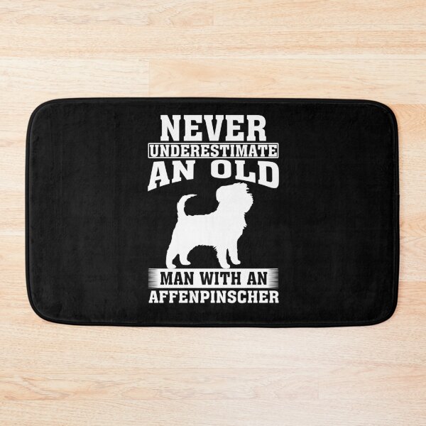 Item preview, Never Underestimate an Old Man with Affenpinscher  designed and sold by CosmoKitsch.