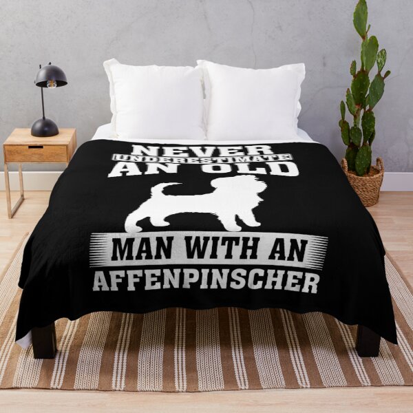 Item preview, Never Underestimate an Old Man with Affenpinscher designed and sold by CosmoKitsch.