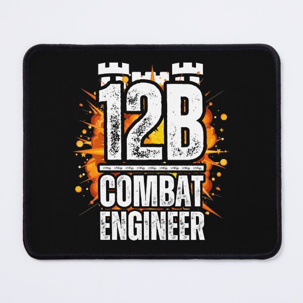 Item preview, 12B Combat Engineer Castle Top – Explosive Army MOS Design for Soldiers, Veterans & Military Supporters White Distressed Font designed and sold by GFamilyC.