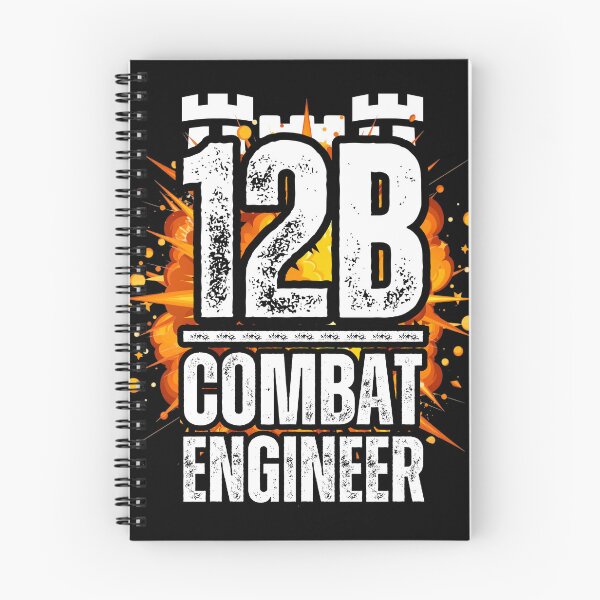 Item preview, 12B Combat Engineer Castle Top – Explosive Army MOS Design for Soldiers, Veterans & Military Supporters White Distressed Font designed and sold by GFamilyC.
