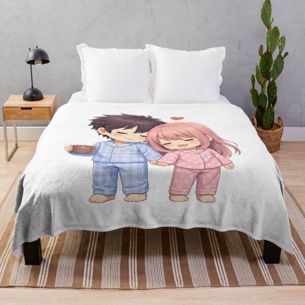 Item preview, Cute Anime Couple Coffee Mug – Cozy Chibi Pajamas Love Design designed and sold by zilanom.