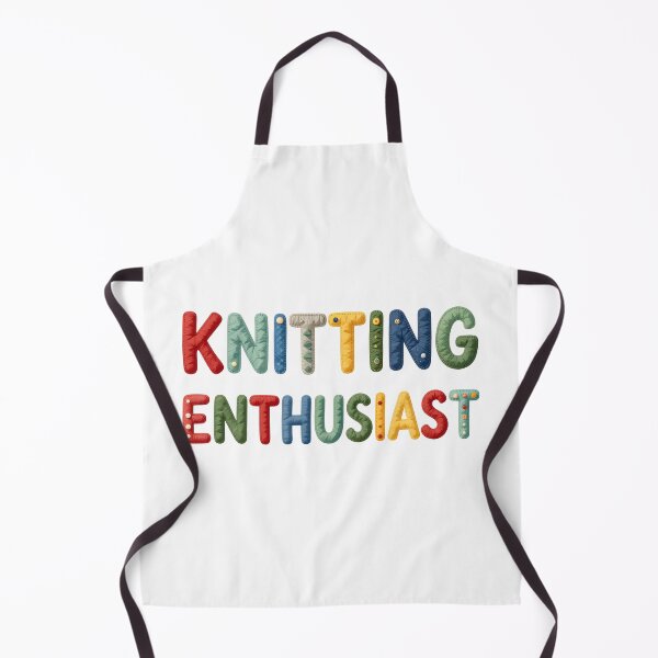 Item preview, KNITTING ENTHUSIAST - IN COLORFUL FAUX LETTERING designed and sold by AlexOBrienArt.