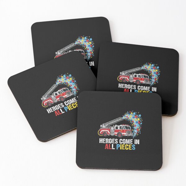 Item preview, Autism Fire Truck Shirt | Heroes Come In All Pieces Puzzle designed and sold by MotivAura.