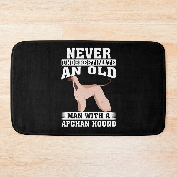 Item preview, Never Underestimate an Old Man with Afghan Hound designed and sold by CosmoKitsch.