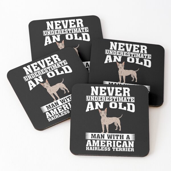 Item preview, Never Underestimate an Old Man with American Hairless Terrier designed and sold by CosmoKitsch.