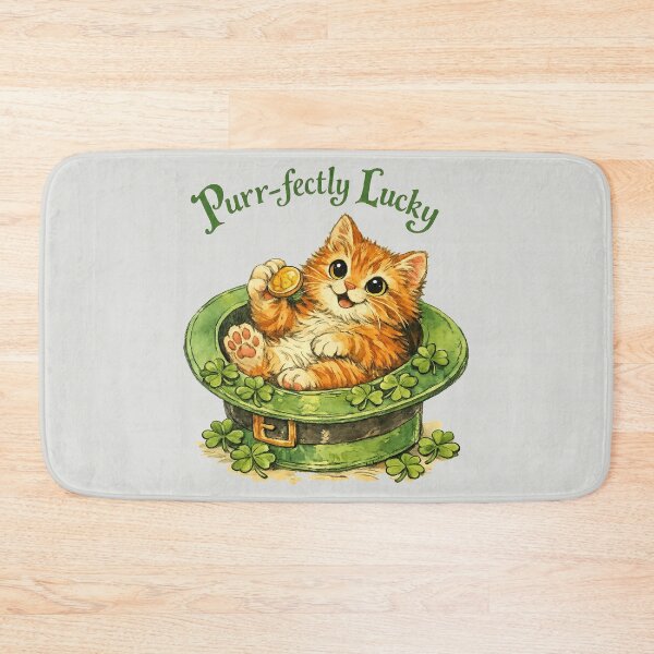 Item preview, Purr-fectly Lucky - Cute St. Patrick's Day Cat designed and sold by DigitalGlade.