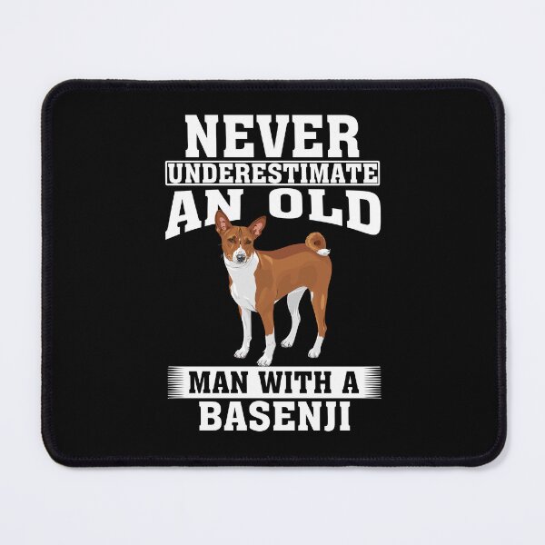 Item preview, Never Underestimate an Old Man with Basenji designed and sold by CosmoKitsch.