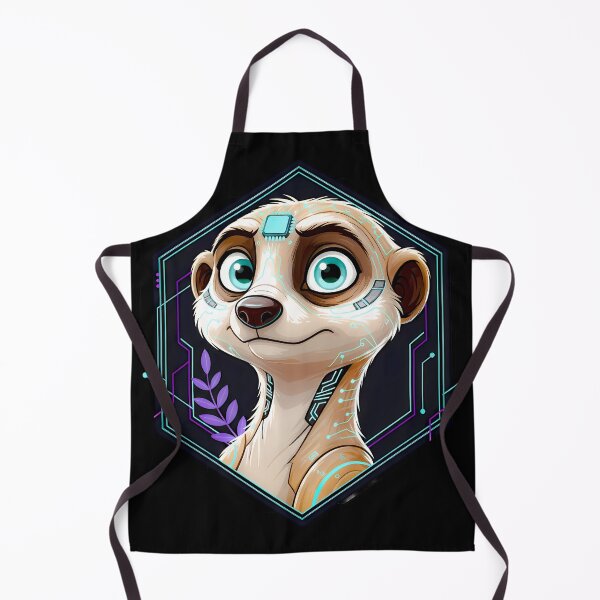 Item preview, Cyber Meerkat Tech Art - Futuristic Neon Circuit Sentry Illustration designed and sold by AbulailArt.
