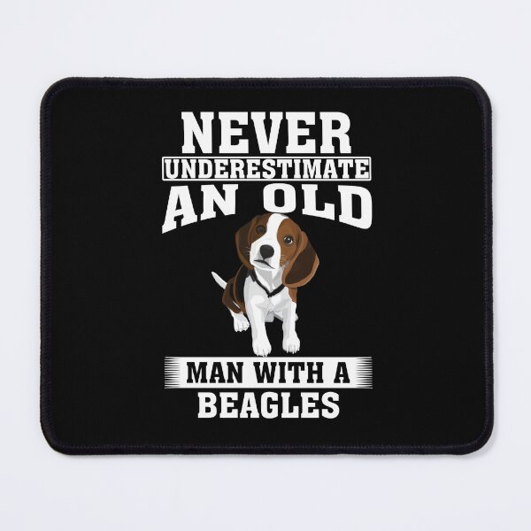 Item preview, Never Underestimate an Old Man with Beagles designed and sold by CosmoKitsch.