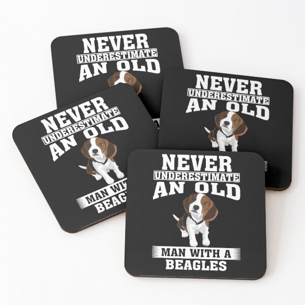 Item preview, Never Underestimate an Old Man with Beagles designed and sold by CosmoKitsch.