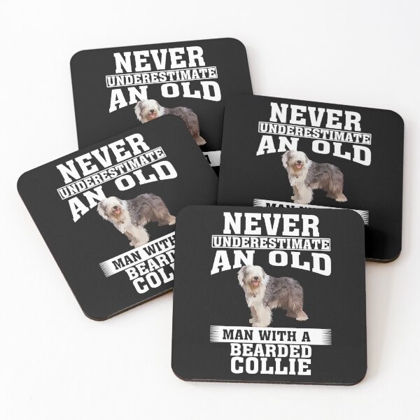 Item preview, Never Underestimate an Old Man with Bearded Collie designed and sold by CosmoKitsch.