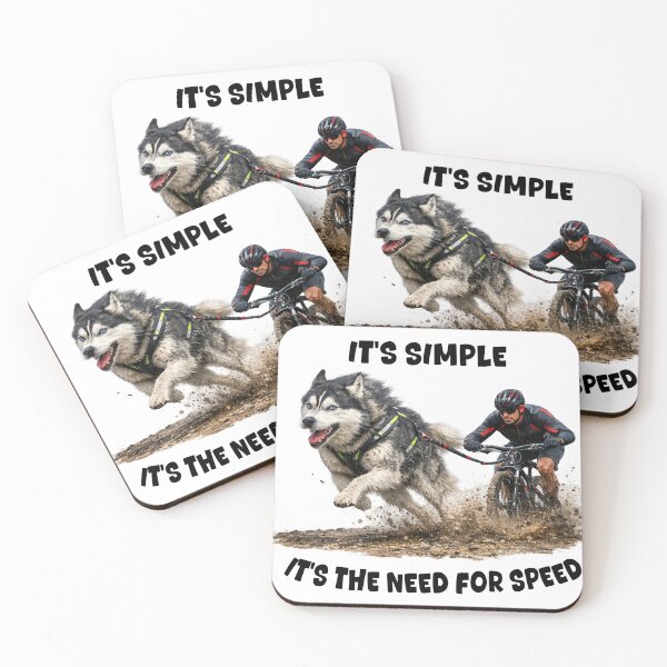 Item preview, Bikejoring Husky Slogan T-shirt 1 - Male designed and sold by IndyQuests.