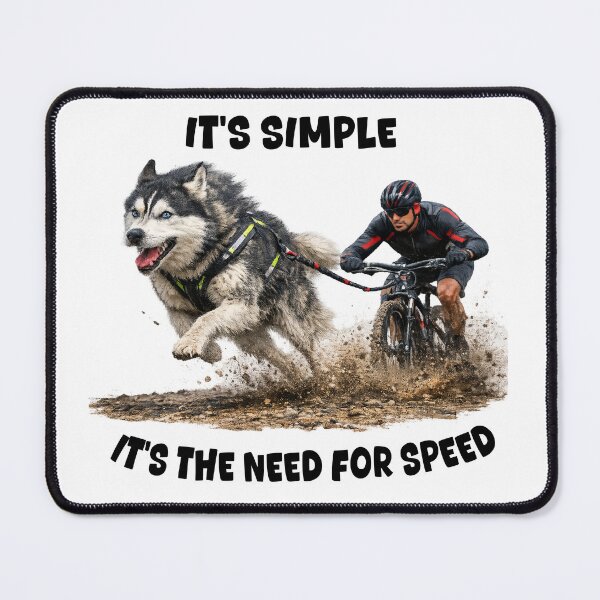 Item preview, Bikejoring Husky Slogan T-shirt 1 - Male designed and sold by IndyQuests.