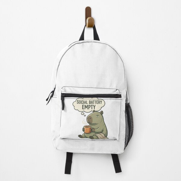 Item preview, Social Battery Empty Funny Capybara Coffee Introvert designed and sold by EverwearGraphics.