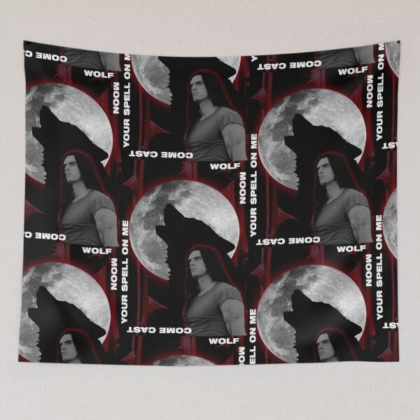 Item preview, RED WOLF MOON Full Moon Wold Graphic designed and sold by Suspiria96.
