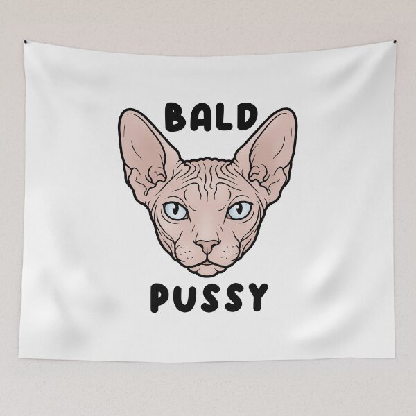 Item preview, Bald pussy sphynx cat sticker funny meme designed and sold by ButterflyKissCollab.