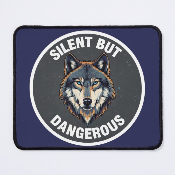 Item preview, Silent But Dangerous Wolf Aura Strength Sticker designed and sold by Nicolae-SCROCIOB-Shop.