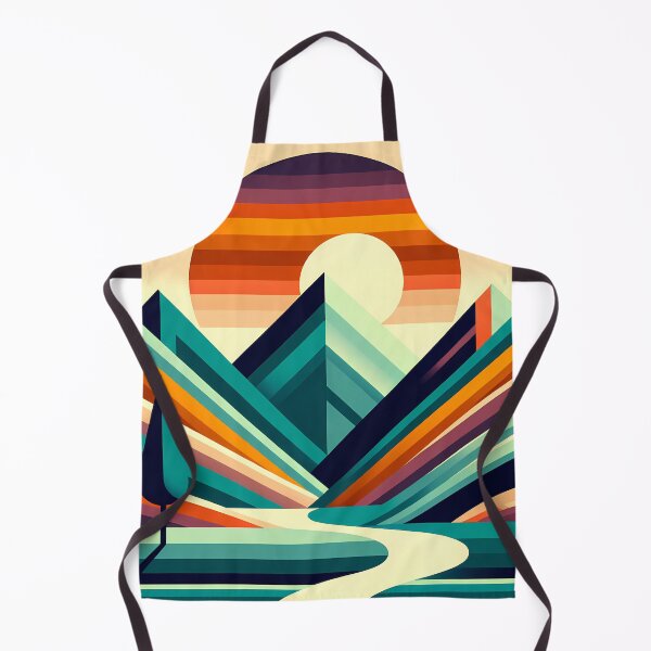 Item preview, Geometric Mountain Sunset Landscape designed and sold by InkSmithery.