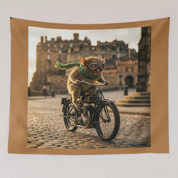 Item preview, Tarsier Tools Around Auld Reekie on a Moped designed and sold by Tridentulus.