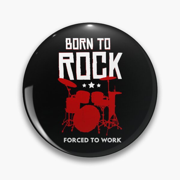 Item preview, Born to Rock Forced to Work Drummer Silhouette designed and sold by LinaValearte.