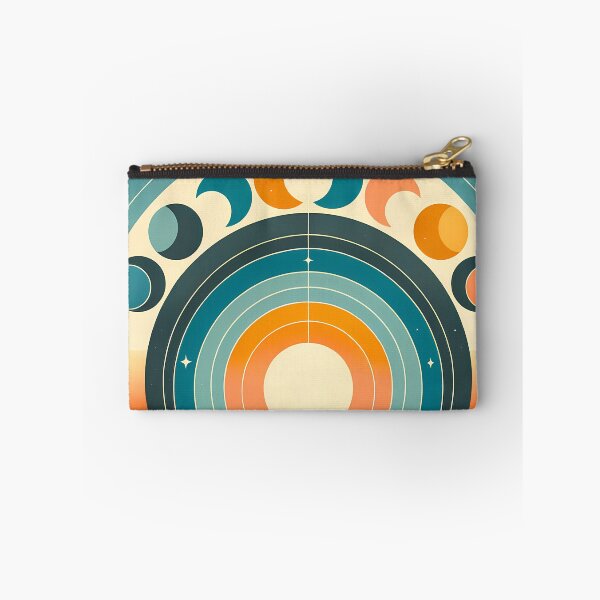 Item preview, Geometric Moon Phases Over Retro Sunrise designed and sold by InkSmithery.