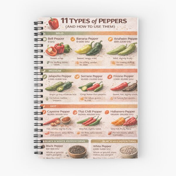 Item preview, TYPES OF PEPPERS designed and sold by Prayful.