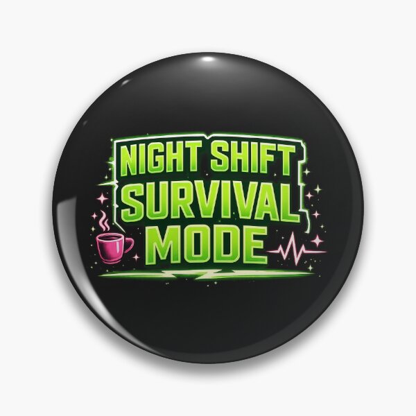 Item preview, Night Shift Survival Mode – Funny Nurse Humor Shirt designed and sold by Nexk.Oi.