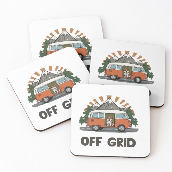 Item preview, OFF GRID Camper Van Design – Cute Van Life Dog Adventure Camping Summer Graphic design designed and sold by HOODYBUDSTYLES.