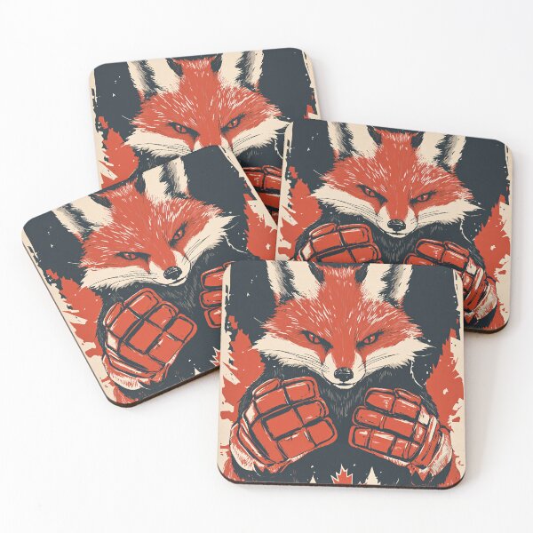 Item preview, Elbows Up! Vixen – Retro Canadian Wildlife Poster designed and sold by Vixen-Villainy.