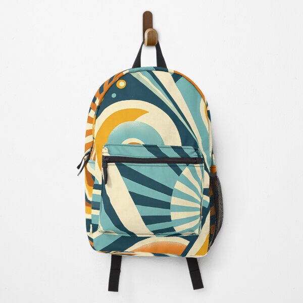Item preview, Geometric Sunburst and Waves Abstract designed and sold by InkSmithery.