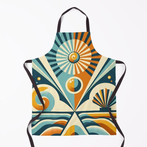 Item preview, Geometric Sunburst and Waves Abstract designed and sold by InkSmithery.