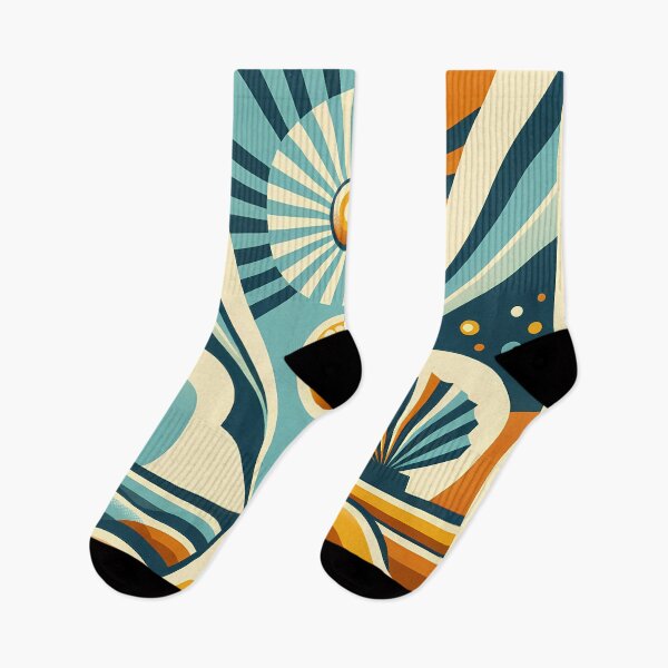 Item preview, Geometric Sunburst and Waves Abstract designed and sold by InkSmithery.