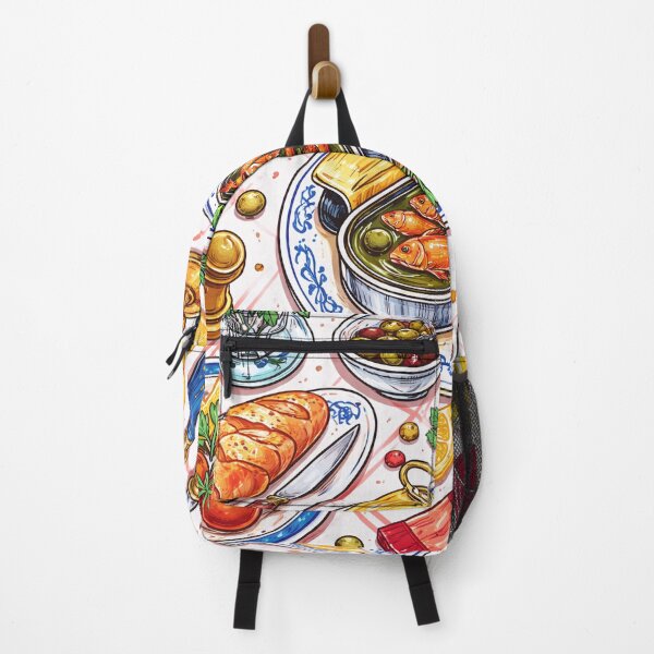 Item preview, Mediterranean Sardines Table Illustration designed and sold by AliveStyle.