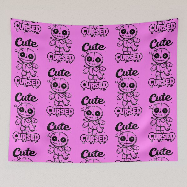 Item preview, Cute But Cursed Voodoo Doll Black designed and sold by Skulls & Calaveras.