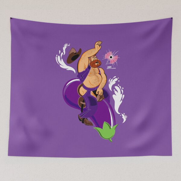 Item preview, Bullethole Retro: Ride 'Em Cowboy (Eggplant) designed and sold by Bullethole.