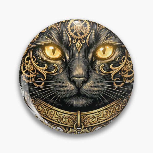 Item preview, The Gilded Familiar - Arcane Cat Gold Portrait designed and sold by The Arcane Archives.