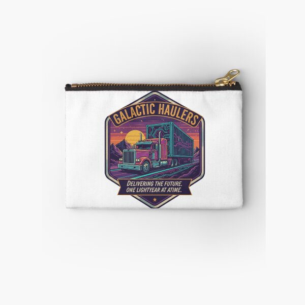 Item preview, Galactic Haulers Space Trucker - Retro Future Semi-Truck Art designed and sold by Wear Sculpt.