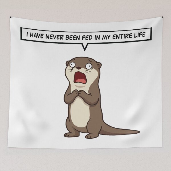 Item preview, I Have Never Been Fed Funny Asian Small Clawed Otter designed and sold by Petzzz.