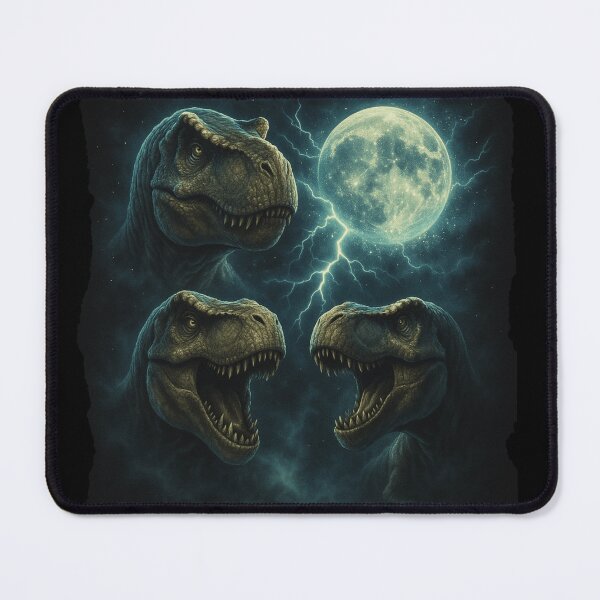 Item preview, Epic T-Rex Under Moon Lightning Dinosaur designed and sold by NovaNookStudio.
